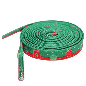 Elerevyo 1 Pair Christmas Flat Shoe Laces for Sneakers, 0.31'' Wide Soft Shoelaces Shoestrings for Hiking Shoes Christmas 5 120cm/47.2