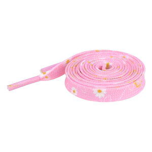 Elerevyo Colorful Floral Printed Flat Shoelaces Sneakers Flower Shoelaces for Casual 1 Pair Pink Daisy 120cm/47.2"