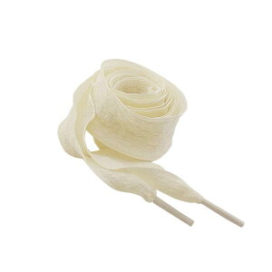 Elerevyo 2 Pairs Ruffle Shoe Laces: 2.5CM Wide Fishtail Pleated Flat Sneaker Shoestring Beige 160cm/63.0"