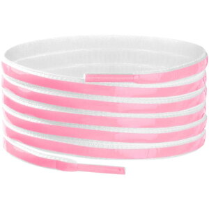 Elerevyo Nightglow Shoelaces Flashing Semi-Circular Flat Colorful Shoestrings 1 Pair Pink 140cm/55.1''