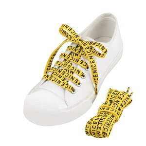 Elerevyo 2 Pairs NICE Flat Fat Shoe Laces for Sneakers, 0.35'' Wide Soft Shoelaces Shoestrings for Casual Hiking Shoes Earth Yellow 100cm/39.4