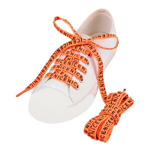 Elerevyo 2 Pairs NICE Flat Fat Shoe Laces for Sneakers, 0.35'' Wide Soft Shoelaces Shoestrings for Casual Hiking Shoes Fluorescent Orange 100cm/39.4