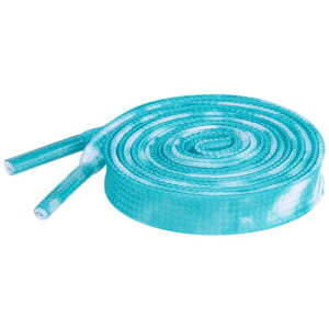 Elerevyo Flat Texture Shoestrings Tie-Dye Shoelaces Printed Shoe Lace for Sneakers Athletic 1 Pair Turquoise 120cm/47.2
