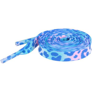 Elerevyo Leopard Shoelaces Multicolor Tie Dye Gradient Shoelace Flat Shoe Strings for Sports Sneakers 2 Pairs Dark Blue 140cm/55.1