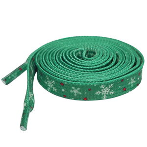 Elerevyo 1 Pair Christmas Flat Shoe Laces for Sneakers, 0.31'' Wide Soft Shoelaces Shoestrings for Hiking Shoes Christmas 9 140cm/55.1