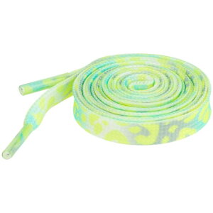 Elerevyo Leopard Shoelaces Multicolor Tie Dye Gradient Shoelace Flat Shoe Strings for Sports Sneakers 2 Pairs Yellow 110cm/43.3