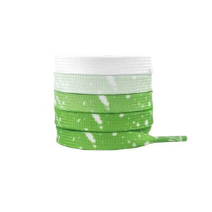 Elerevyo Flat Ink Splash Gradient Shoelaces Colorful Shoe Strings for Athletic Running Sneakers 1 Pair Gradient Grass Green 100cm/39.4