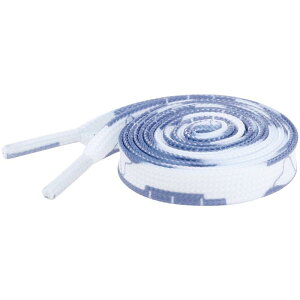 Elerevyo Flat Shoe Strings Irregular Color Blocks Colored Striped Shoelaces for Sneakers Sports Shoes Boots 2 Pairs White-Blue 130cm/51.2"