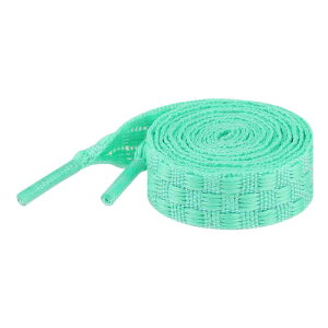 Elerevyo 1 Pair Flat Checkered Shoe Laces, Colorful Metal Wire Braided Shoelaces for Sneakers Boots Mint Green 120cm/47.2
