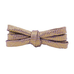 Elerevyo Glitter Shiny Metallic Wavy Flat Shoelaces, Gold Silver Sequin Sparkling Shoestrings Laces for Sneakers 2 Pairs Purple-Gold 140cm/55.1