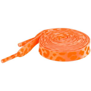 Elerevyo Leopard Shoelaces Multicolor Tie Dye Gradient Shoelace Flat Shoe Strings for Sports Sneakers 2 Pairs Orange 110cm/43.3
