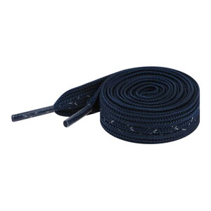 Elerevyo Wide Flat Cross Reflective Shoelace Braided Decorative Rope for Sneakers Skate Boots 2 Pairs Dark Blue 140cm/55.1"