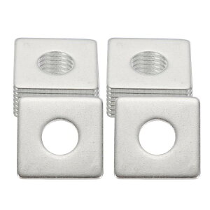 16個 フラットスクエアプレートワッシャー 10MM ID x 25MM OD x 2MM厚304ステンレススチールフラットパッドスペーサーガスケット ボルト工場 バスルーム修理店 建設用 シルバー