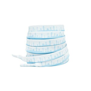 Elerevyo Colorful Shoe Strings Gradient Melted Patterned Shoelaces Shoe Laces for Sneakers 1 Pair White and Blue 160cm/63