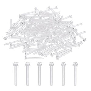 120�� �N���A�A�N�����l�W M3 x 25mm PC�v���X�`�b�N�t�B�����v�X���E���h�w�b�h�l�W �@�B�A�N�Z�T���[�p ���g���b�N�e�l�W�{���g ����