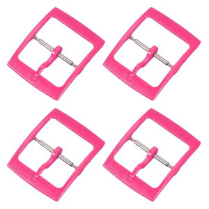 4個の時計バンド交換バックル、16mmプラスチック時計ストラップクラ スプ交換用レザーシリコンナイロンキャンバス時計バンド、ローズレッド