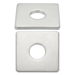 3個 フラットスクエアプレートワッシャー 20MM ID x 60MM OD x 3 mM厚304ステンレススチールフラットパッドスペーサーガスケット ボルト工場 バスルーム修理店 建設用 シルバー