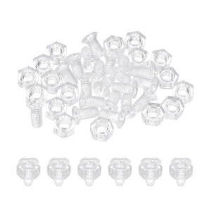 20��M4×8mm PC�N���A�\���a�J�E���^�[�V���N�X�N�����[����јZ�p�i�b�g�L�b�g �v���X�`�b�N�}�V���X�N�����[���E���h�w�b�h�A�N�����{���g