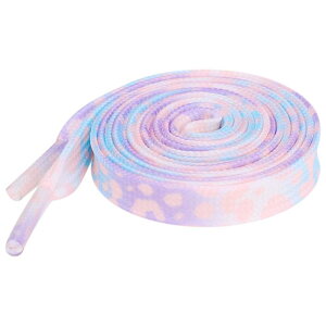 Elerevyo Leopard Shoelaces Multicolor Tie Dye Gradient Shoelace Flat Shoe Strings for Sports Sneakers 2 Pairs Light Pink 110cm/43.3"