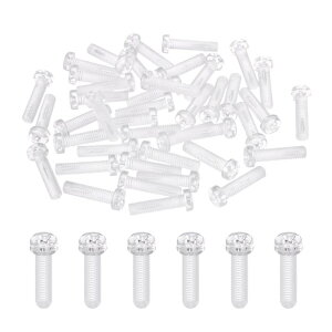 40�� �N���A�A�N�����l�W M5 x 20mm PC�v���X�`�b�N�t�B�����v�X���E���h�w�b�h�l�W �@�B�A�N�Z�T���[�p ���g���b�N�e���X���b�h�{���g ����