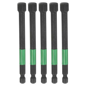 5個入り H10 フラット六角ヘッド スクリュードライバービット 10mm メトリック チップ 1/4" 六角シャンク 100mm (4") 長さ マグネティック 六角スクリュードリルビット レンチ 黒 リン酸塩 S2 スチ