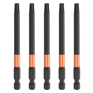 5個入りT30トルクスヘッドスクリュードライバービット4インチ(100mm)長1/4インチ六角シャンク磁気なし穴なしタンパープルーフ6角スタースクリュードライバードリルビットリン酸塩S2鋼産業