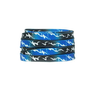 Elerevyo 1 Pair Blue Flat Shoe Laces for Sneakers, 0.31'' Soft Shoelaces Shoestrings for Casual Hiking Shoes Black Blue 120cm/47.2