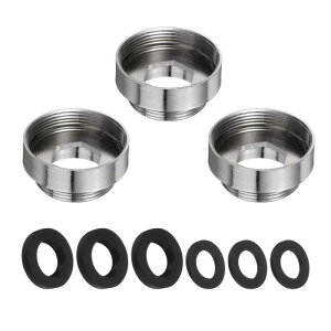 3個の蛇口アダプターキット メス0.98inにオス0.85inキッチンシンクステンレススチールタップエアレーターアダプターセット ガーデンホース ウォーターフィルター 標準ホースダイバーターに