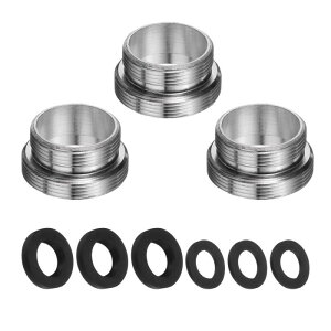3個の蛇口アダプターキット メス0.85"からメス1"のキッチンシンクステンレススチールタップエアレーターアダプターセット ガーデンホース ウォーターフィルター 標準ホースダイバーターに