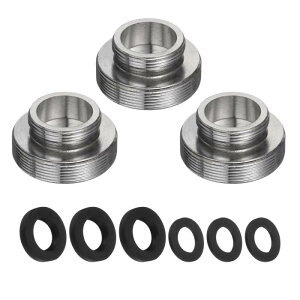 3個の蛇口アダプターキット メス0.85"からメス1.26"のキッチンシンクステンレス鋼タップエアレーターアダプターセット 庭用ホース ウォーターフィルター 標準ホースダイバーターに接続する