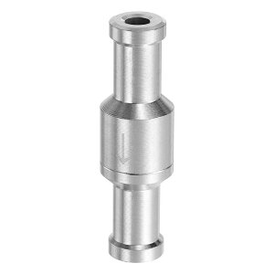 12mm(1/2")燃料チェックバルブ ノンリターンワンウェイホースチェックバルブ アルミニウム合金製制御アクセサリー ガソリン ディーゼル ガス オイル 空気 水用 シルバー
