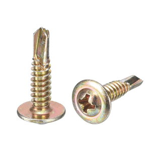 50個 #10x3/4" 十字穴付きヘッド セルフタッピングスクリュー カーボン鋼 セルフドリリング フラットヘッド 高強度 クイックタッピングスクリュー 木材用スクリュー 金属 プラスチック用 カラ