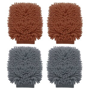 4�� �V�F�j�[���}�C�N���t�@�C�o�[�J�[�E�H�b�V���~�b�g 9" x 5.5" �X�N���b�`�t���[�E�H�b�V���O���[�u �z���� ���闼�ʃv���b�V���N���[�j���O�h���C�~�b�g �J�[�E�H�b�V���z�[���N���[��