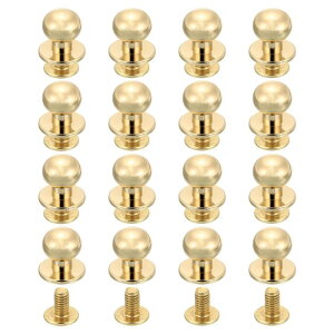 16�� �{�[���w�b�h�X�^�b�h�l�W�o�b�N10mm�ۃw�b�h�{�^���j�b�v�����U�[���x�b�g DIY���U�[�N���t�g�n���h�o�b�O�V���[�Y�x���g�C���p ���C�g���F