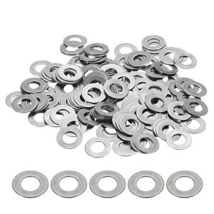 �˂��pM6�t���b�g���b�V���[ 200��304�X�e�����X�X�`�[�����b�V���[ 6mm���a x 12mm�O�a x 0.5mm���� �{���g �H��C�� �L�b�`�� �X�� ���O���ݗp�i�V���o�[�g�[���j