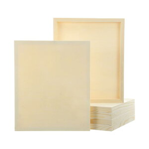 6パック 木製キャンバスボード 10x12インチ アートキャンバス 絵画 クラフト DIYプロジェクト アート ため 正方形 未仕上げ 木製パネル
