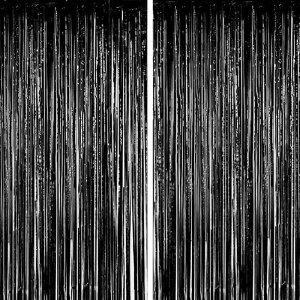 PATIKIL �^�b�Z���J�[�e�� ���邢���� �e�B���Z�����t�����W�J�[�e��2.5 x 1 m ���炫�� �^�b�Z���J�[�e�� 4�� �N���X�}�X �p�[�e�B�[ ���� DIY�L�b�g ������ �a���� �w�i ���� ��