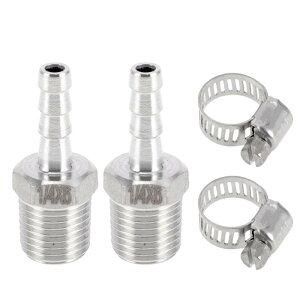 Hihaha GA[EH[^[ICKXRp̃XeXX`[15/64" OD 1/4" BSP-T 1ZbgVo[g[t̃z[Xo[up2{̃NvtXXbhkp