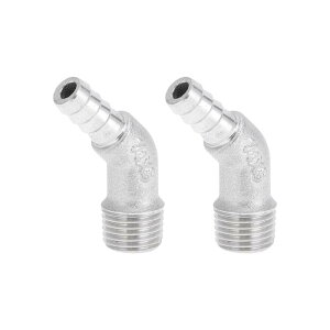 VekAuto 304XeXX`[z[Xo[up5/16" OD 1/4" BSP-T 45xG{WCg GA[   KX Rp 2 Vo[g[