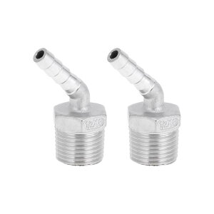 VekAuto 304XeXX`[z[Xo[up5/16" OD 1/2" BSP-T 45xG{WCg GA[   KX Rp 2 Vo[g[