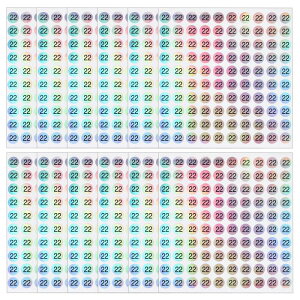 PATIKIL ���˃��E���h�����Ȑ����X�e�b�J�[ 12�V�[�g ����22���ȔS�����U�[�A�ԃX�e�b�J�[�݌Ƀ��x���X�e�b�J�[���[�����p