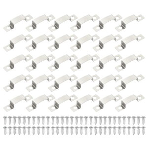 PATIKIL LED�X�g���b�v�N���b�v 40�� �X�e�����X�X�`�[�����t���u ���P�b�g�Œ�N���b�v�N�����v�T�|�[�g�z���_�[ 17mmx6mm LED�X�g���b�v�Ɩ��P�[�u���p �l�W�t��