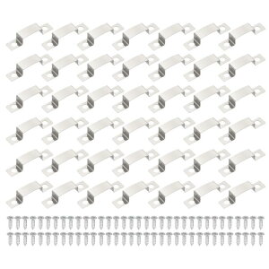 PATIKIL LED�X�g���b�v�N���b�v 60�� �X�e�����X�X�`�[�����t���u ���P�b�g�Œ�N���b�v�N�����v�T�|�[�g�z���_�[ 17mmx6mm LED�X�g���b�v�Ɩ��P�[�u���p �l�W�t��