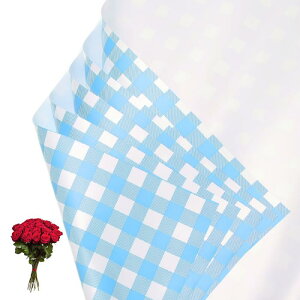 PATIKIL �ԃM�t�g��� 20�� �`�F�b�N���h���u�[�P��t���[���X�g�p�i�p�b�P�[�W���O�t���[�����y�[�p�[ �E�F�f�B���ODIY�N���t�g�o�����^�C���p �u���[