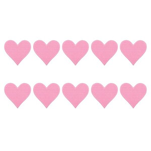 PATIKIL ハートアイロンパッチ10個ハート刺繍パッチアップリケ衣類ジャケット帽子バックパック修理装飾用ピンク2.8" x 2.7"