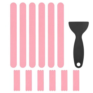 M METERXITY 24個入り アンチスリップシャワーステッカー ピンク バスタブノンスリップステッカー 安全バスタブストリップ 接着剤デカール シャワー/バスタブ/階段/床/はしご用