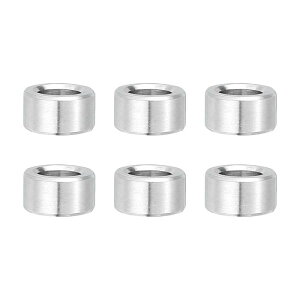 PATIKIL 6個 ステンレススペーサー 6mm ID x 10mm OD x 6mm Height 304ステンレススチールブッシングスクリュースタンドオフねじ切り ないラウンドスペーサー 1/4"M6スクリューボルトナット用