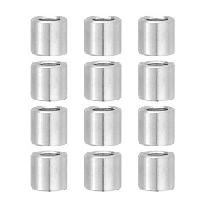 PATIKIL 12個 ステンレススペーサー 8mm ID x 12mm OD x 9mm 高さ304ステンレススチールブッシングネジスタンドオフねじ切り ないラウンドスペーサー 5/16"M8ネジボルトナット用