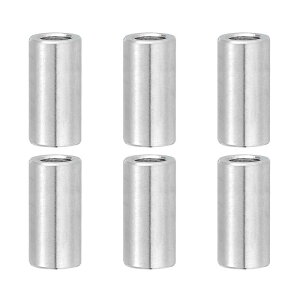 PATIKIL 6個 ステンレススペーサー 12mm ID x 16mm OD x 22mm 高さ304ステンレススチールブッシングネジスタンドオフねじなしラウンドスペーサー 1/2"M12ネジボルトナット用