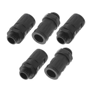 A ABSOPRO 12.3 mm / PG7 �P�[�u���O�����h 10mm / 0.39 �x���[�Y �h���W���C���g �X�g���[�g�X���[ PA6 �i�C���� �u���b�N 5��